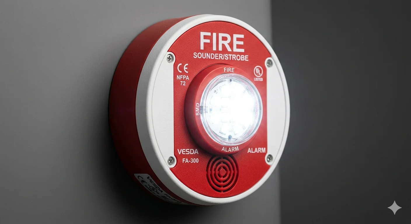 fire alarm sounder installation Dubai sounder strobe units