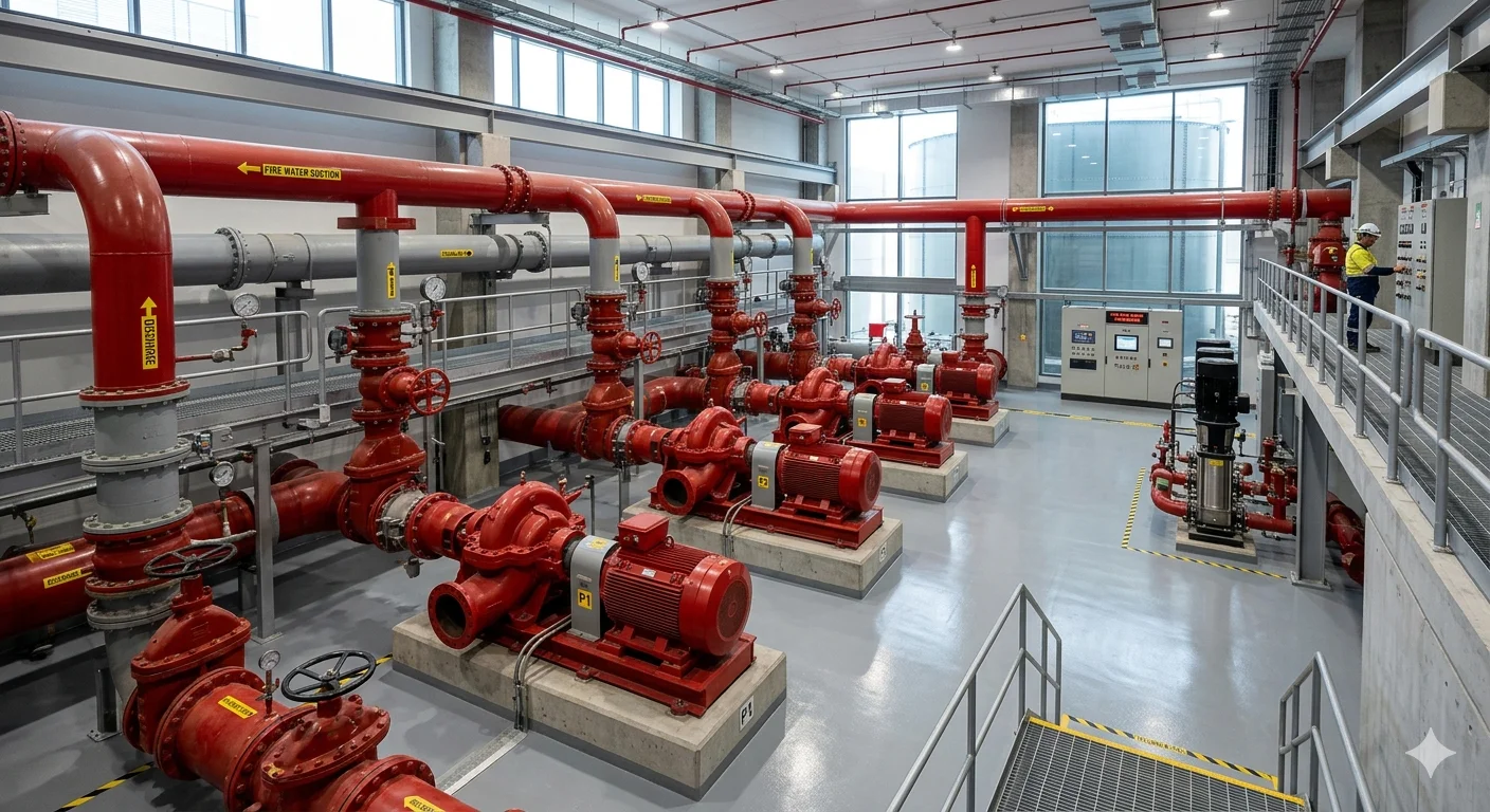 fire hydrant installation Dubai pump station design