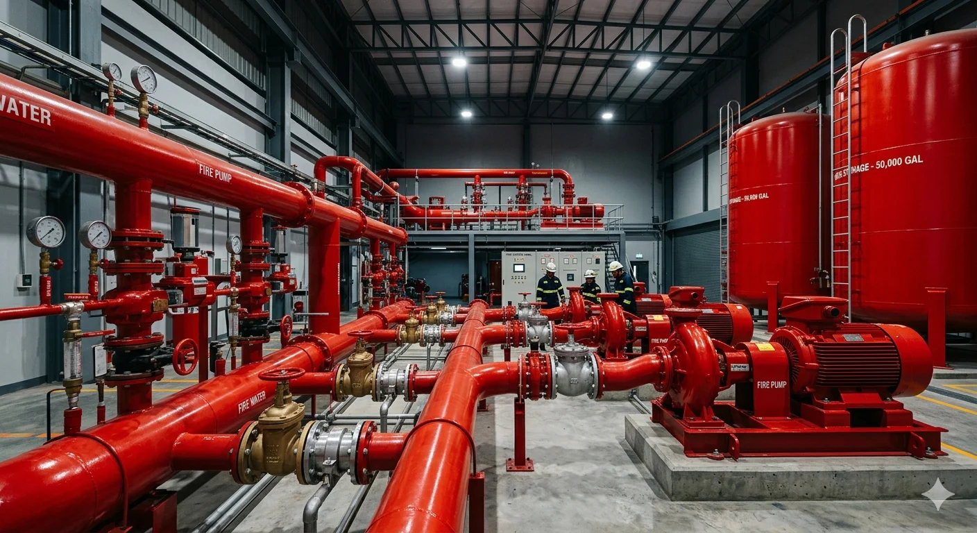 hose reel installation Dubai landing valve