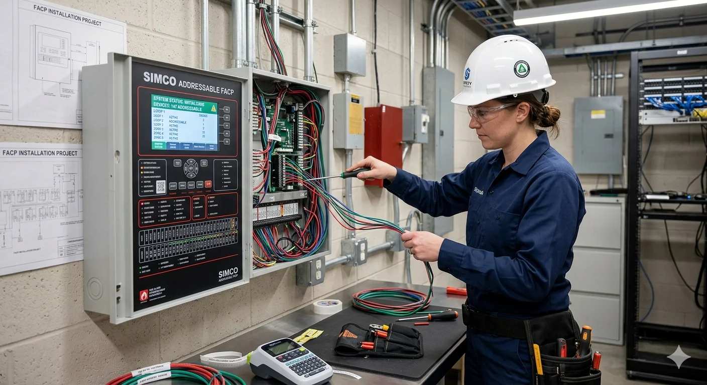 addressable fire alarm UAE panel installation