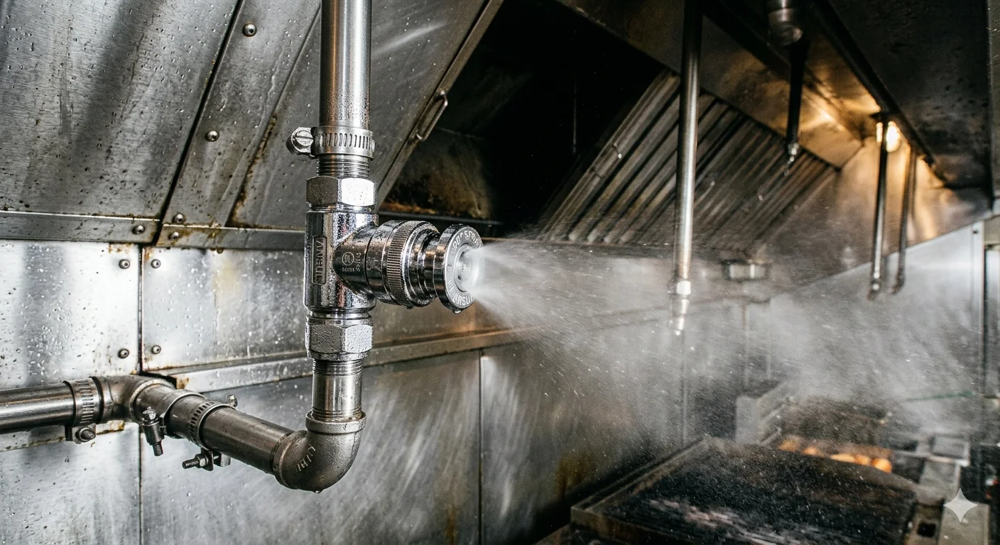 kitchen hood suppression system UAE wet chemical