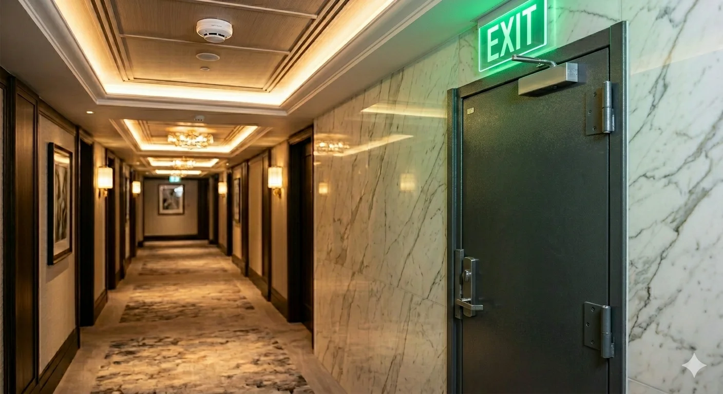 Exit Door & Emergency Lights